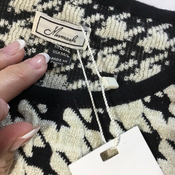 Mismash~Knit Sweater Dress~Houndstooth~Knee Length - Picture 6 of 8